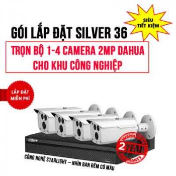 Trọn bộ 1-4 camera 2MP DAHUA cho khu công nghiệp (Gói SILVER 36)