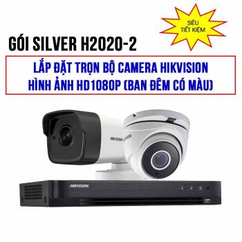 Trọn bộ 2 camera HIKVISION HD1080P Starlight (SILVER H2020-2)
